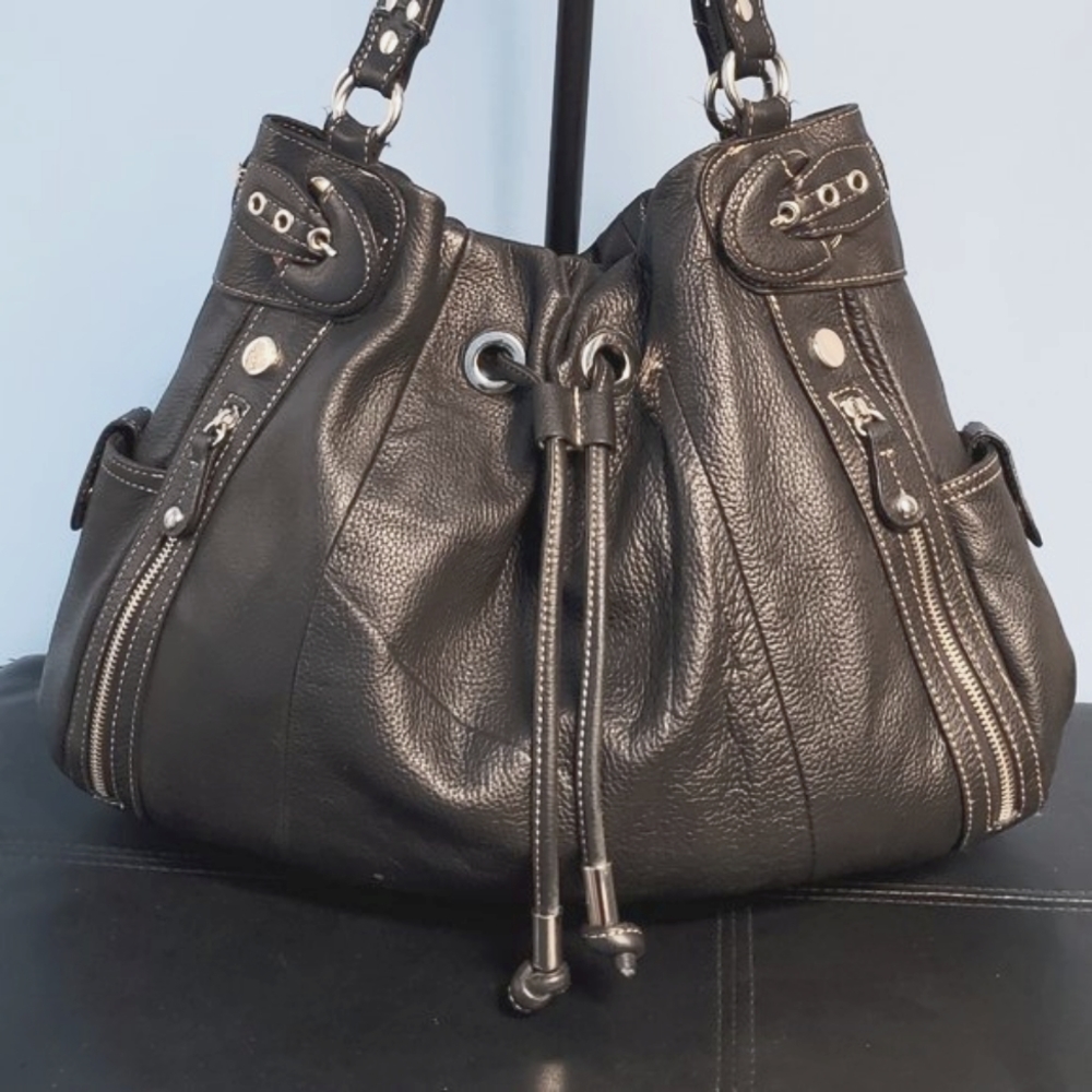 Hype Black Genuine Leather Bag
